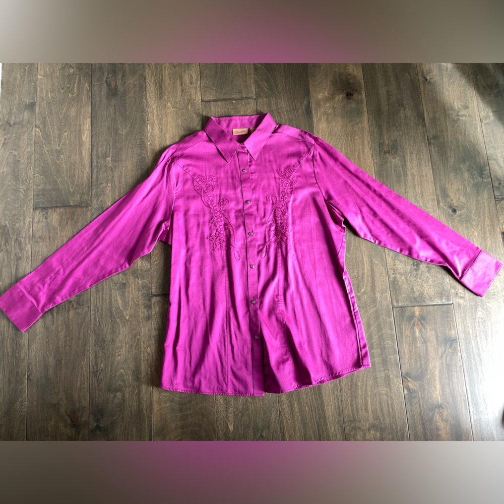 VINTAGE WRANGLER PEARL SNAP WOMEN’S WESTERN SHIRT SIZE XL